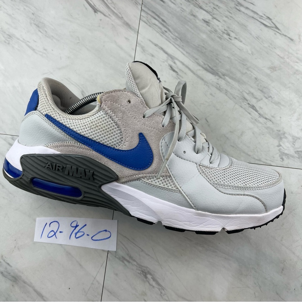 •Nike Air Max Excee Sneakers Men 12 Photon Dust Gray Royal Blue Shoes CD4165-007